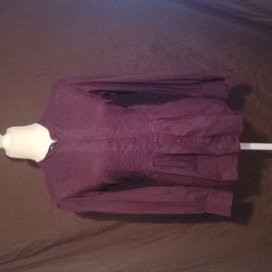 Button down peasant top